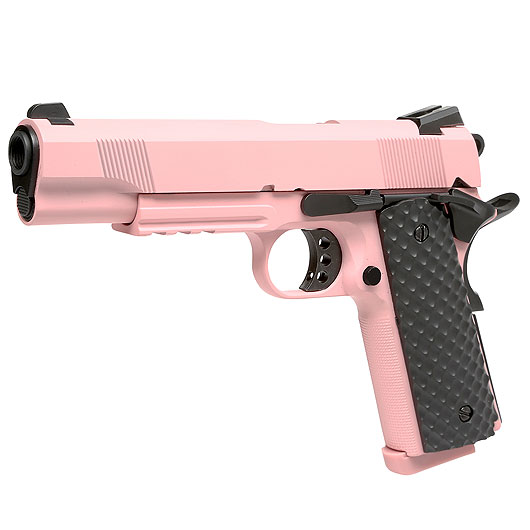 Nuprol Raven M1911 MEU Railed Vollmetall GBB 6mm BB pink