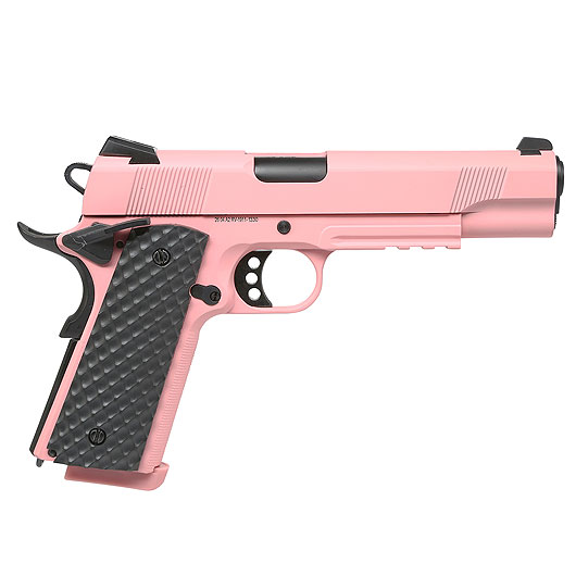 Nuprol Raven M1911 MEU Railed Vollmetall GBB 6mm BB pink Bild 3