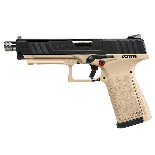 G&G GTP9 Polymer GBB 6mm BB Desert Tan / schwarz inkl. Pistolenkoffer Bild 1