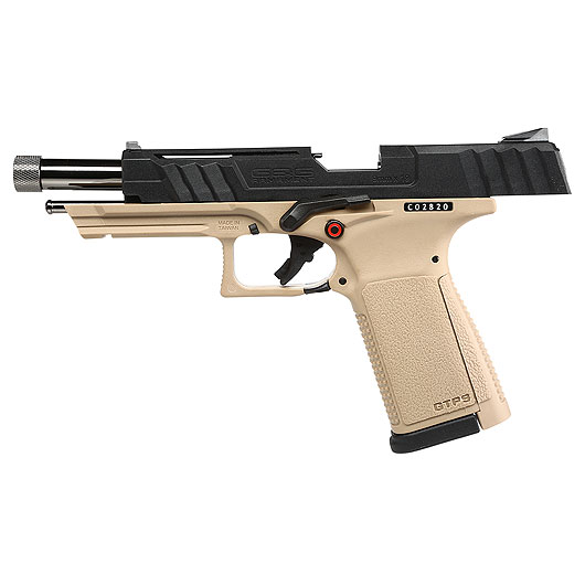 G&G GTP9 Polymer GBB 6mm BB Desert Tan / schwarz inkl. Pistolenkoffer Bild 2