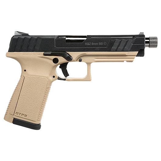 G&G GTP9 Polymer GBB 6mm BB Desert Tan / schwarz inkl. Pistolenkoffer Bild 3