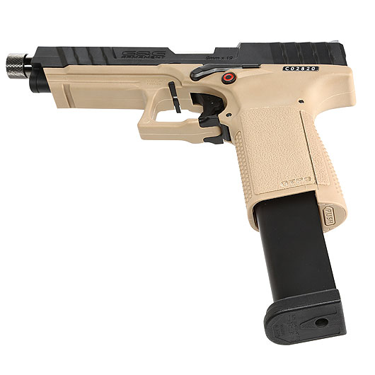 G&G GTP9 Polymer GBB 6mm BB Desert Tan / schwarz inkl. Pistolenkoffer Bild 6