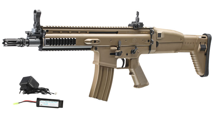 Cybergun FN Herstal SCAR-L Sportline ABS-Version Komplettset S-AEG 6mm BB tan
