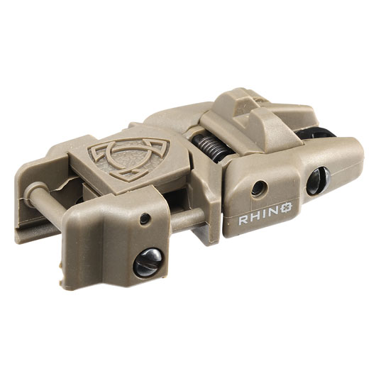 APS Rhino Flip-Up Rear Sight / Zielvisier Desert Tan f. 21mm Schienen Bild 2