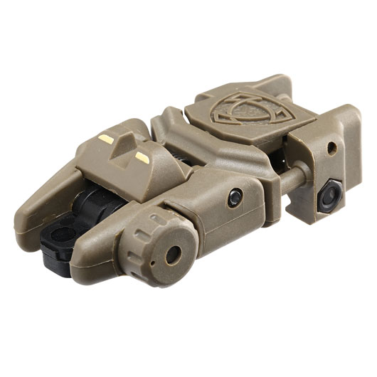 APS Rhino Flip-Up Rear Sight / Zielvisier Desert Tan f. 21mm Schienen Bild 3