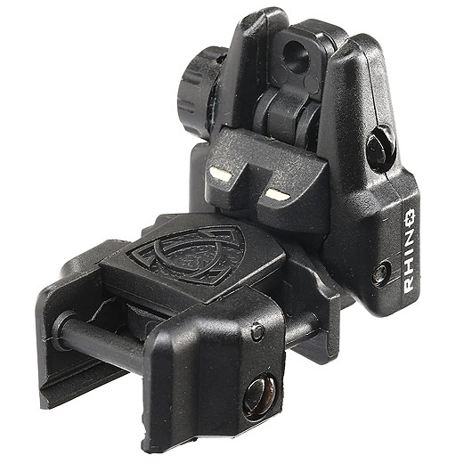 APS Rhino Flip-Up Rear Sight / Zielvisier schwarz f. 21mm Schienen