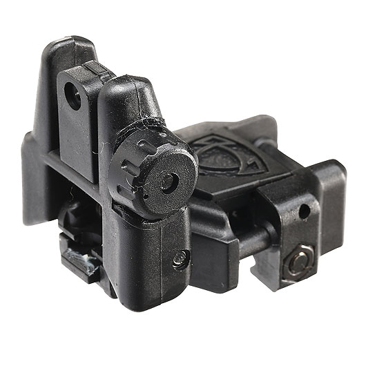 APS Rhino Flip-Up Rear Sight / Zielvisier schwarz f. 21mm Schienen Bild 1