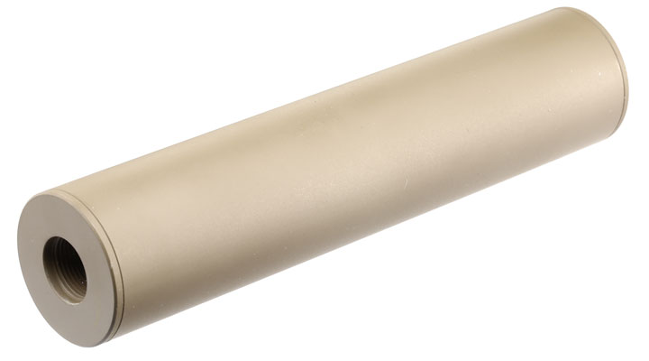 APS Sub-Sonic Aluminium Suppressor 150 x 33mm 14mm+ / 14mm- Desert Tan Bild 1