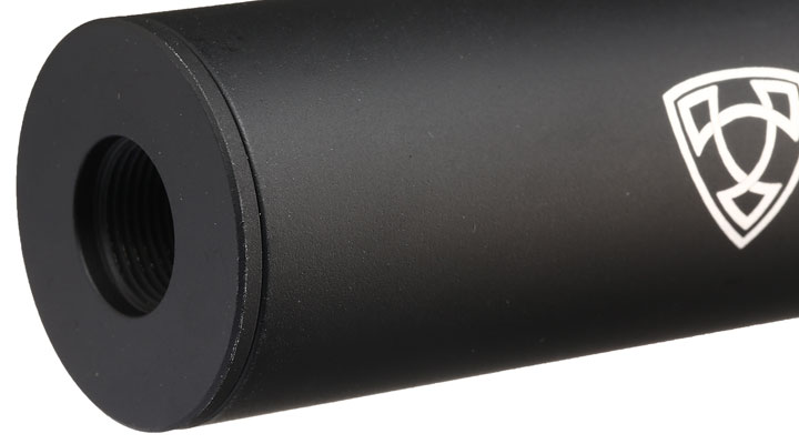 APS Sub-Sonic Aluminium Suppressor 150 x 33mm 14mm+ / 14mm- schwarz Bild 4