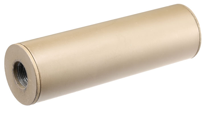 APS Sub-Sonic Aluminium Suppressor 110 x 33mm 14mm+ / 14mm- Desert Tan Bild 1