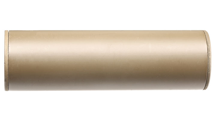 APS Sub-Sonic Aluminium Suppressor 110 x 33mm 14mm+ / 14mm- Desert Tan Bild 3