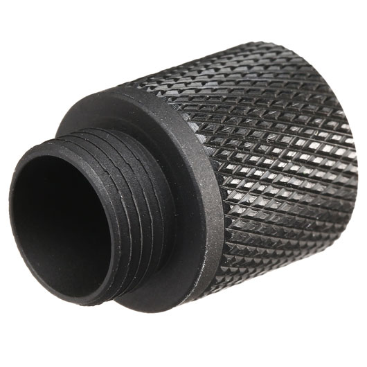 APS Aluminium Schalldmpferadapter f. Pistolen 12mm- auf 14mm- schwarz Bild 1