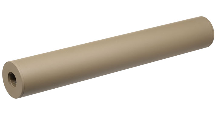 APS Sub-Sonic Aluminium Suppressor 230 x 33mm 14mm+ / 14mm- Desert Tan Bild 1