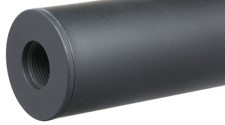 APS Sub-Sonic Aluminium Suppressor 190 x 33mm 14mm+ / 14mm- schwarz Bild 4
