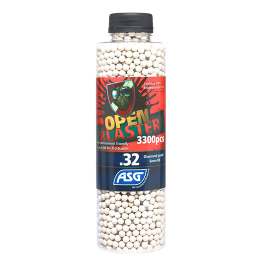 ASG Open Blaster Diamond Grade Bio BBs 0,32g 3.300er Flasche weiss