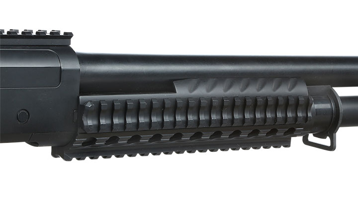 Nuprol Sierra Storm Charlie Tactical Tri-Barrel Shotgun Polymer Springer 6mm BB schwarz Bild 7