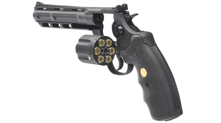 King Arms .357 Magnum Custom I 6 Zoll Revolver Vollmetall CO2 6mm BB schwarz Bild 5