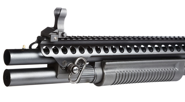 Golden Eagle M8874 Vollmetall Pump Action Gas Shotgun 6mm BB schwarz Bild 6