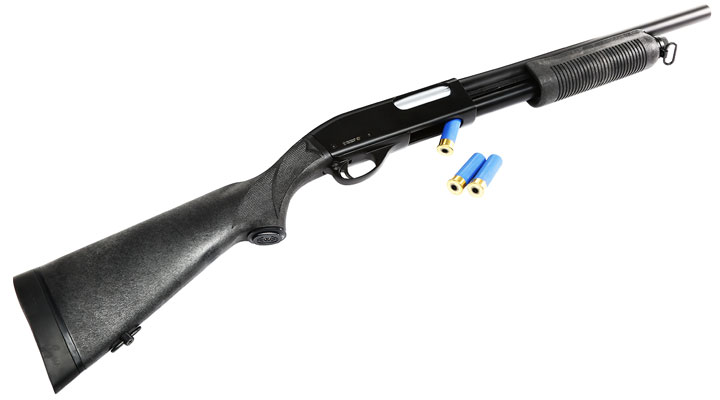Maruzen M870 Standard Pump Action Gas Shotgun mit Hlsenauswurf 6mm BB schwarz Bild 4
