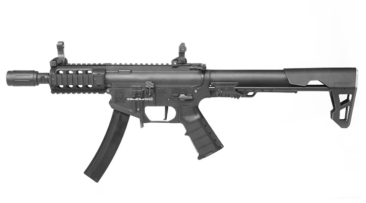 King Arms PDW 9mm SBR Shorty Polymergehuse S-AEG 6mm BB schwarz Bild 1