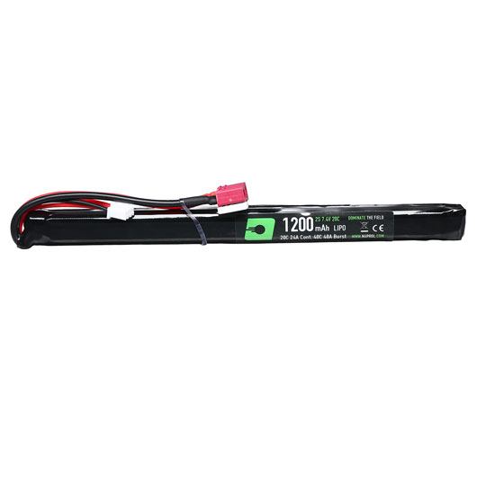 Nuprol Power Series LiPo Akku 7,4V 1200mAh 20C / 40C Slim Stick-Type m. Deans Anschluss Bild 1