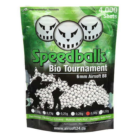 Speedballs Bio Tournament BBs 0.30g 4.000er Beutel weiß