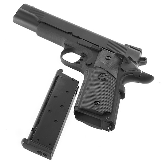 KLI M1911 MEU Vollmetall GBB 6mm BB schwarz Bild 6