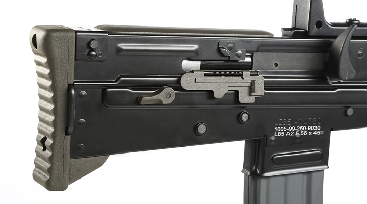 G&G L85 Carbine ETU-Mosfet BlowBack Vollmetall S-AEG 6mm BB oliv / schwarz Bild 8