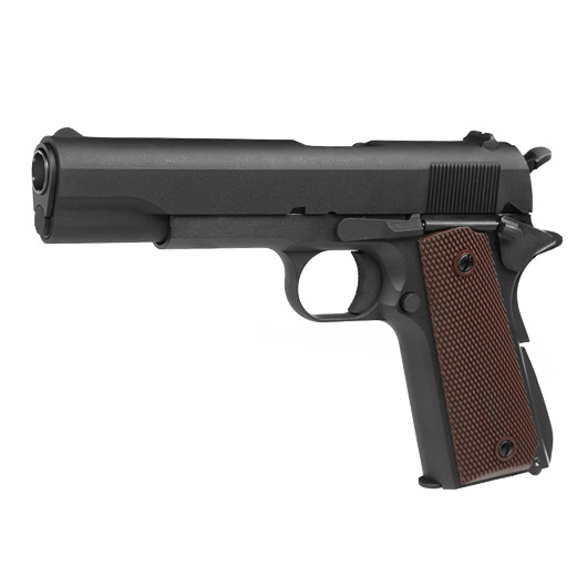 KLI M1911A1 mit Metallschlitten GBB 6mm BB schwarz