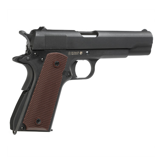 KLI M1911A1 mit Metallschlitten GBB 6mm BB schwarz Bild 4