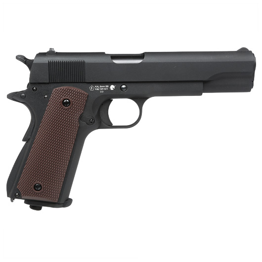 KLI M1911-A1 Vollmetall CO2 BlowBack 6mm BB schwarz Bild 3