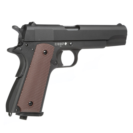 KLI M1911-A1 Vollmetall CO2 BlowBack 6mm BB schwarz Bild 4