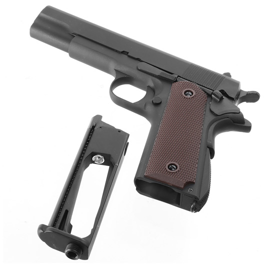 KLI M1911-A1 Vollmetall CO2 BlowBack 6mm BB schwarz Bild 6