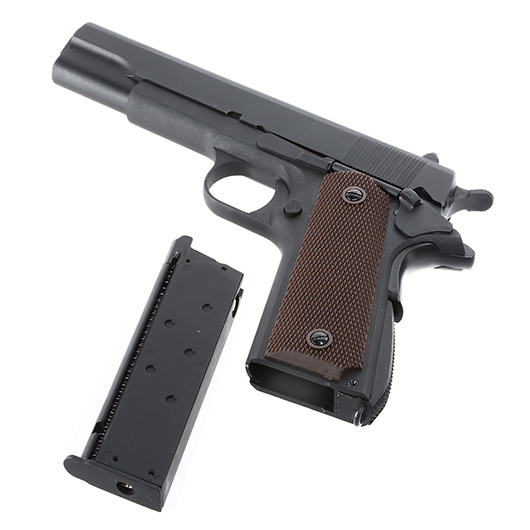 KLI M1911A1 Vollmetall GBB 6mm BB schwarz Bild 6