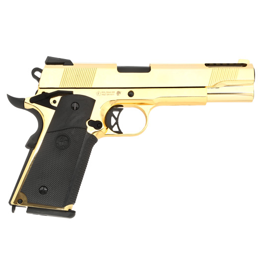 KLI M1911 V12 Vollmetall GBB 6mm BB Plated Gold-Finish Bild 3