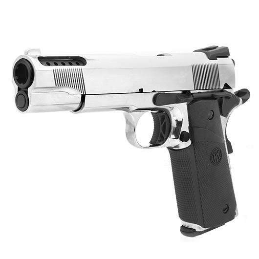 KLI M1911 V12 Vollmetall GBB 6mm BB Platinum Chrome-Finish