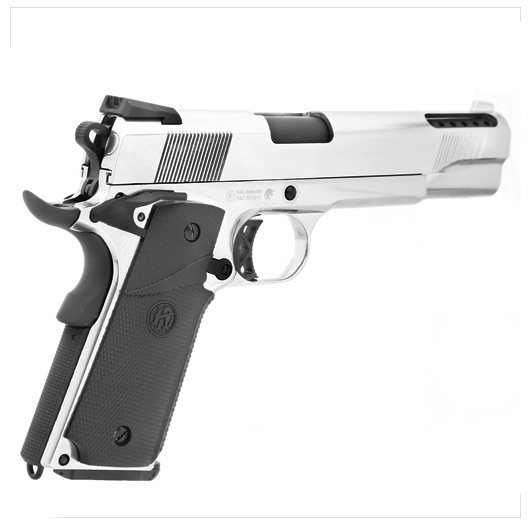 KLI M1911 V12 Vollmetall GBB 6mm BB Platinum Chrome-Finish Bild 4