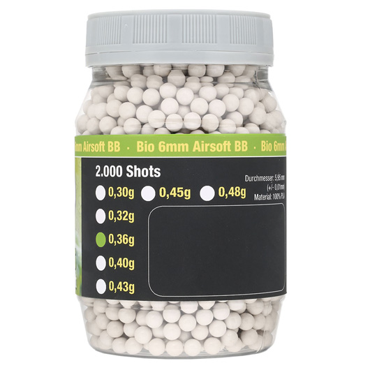 Speedballs Bio Tournament BBs 0.36g 2.000er Container weiss Bild 1