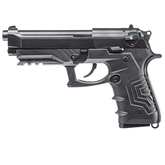 HFC M92 GripTac Vollmetall GBB 6mm BB schwarz inkl. Pistolenkoffer Bild 1