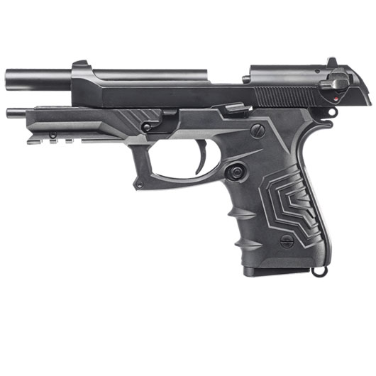 HFC M92 GripTac Vollmetall GBB 6mm BB schwarz inkl. Pistolenkoffer Bild 2