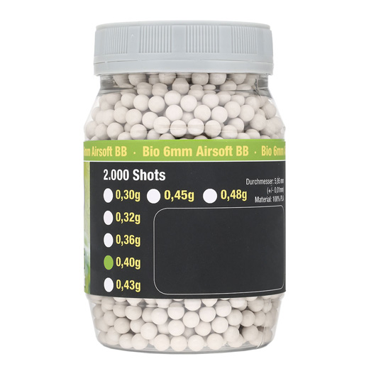 Speedballs Bio Tournament BBs 0.40g 2.000er Container weiss Bild 1