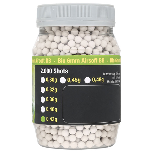 Speedballs Bio Tournament BBs 0.43g 2.000er Container weiss Bild 1