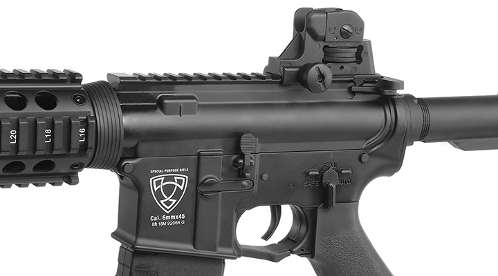 Versandrcklufer APS M4 CQB ASR-Series Vollmetall BlowBack S-AEG 6mm BB schwarz Bild 7