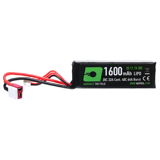 Nuprol Power Series LiPo Akku 11,1V 1600mAh 20C / 40C Small-Type m. Deans Anschluss Bild 1