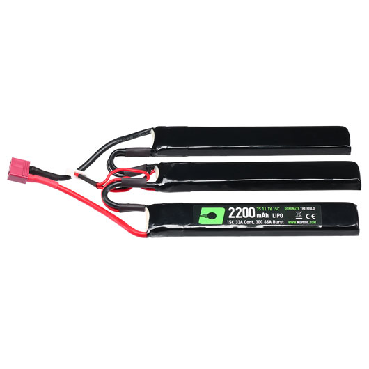 Nuprol Power Series LiPo Akku 11,1V 2200mAh 15C / 30C Tri-Nunchuck-Type m. Deans Anschluss Bild 1