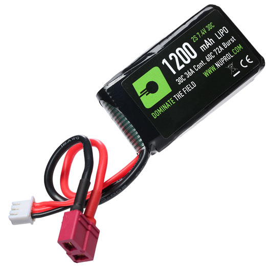 Nuprol Power Series LiPo Akku 7,4V 1200mAh 30C / 60C AN/PEQ-15 Type m. Deans Anschluss