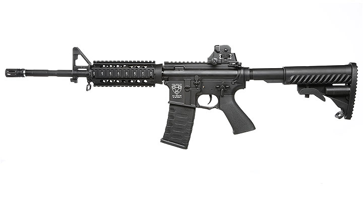 Versandrcklufer APS M4A1 RIS ASR-Series Vollmetall BlowBack S-AEG 6mm BB schwarz Bild 1