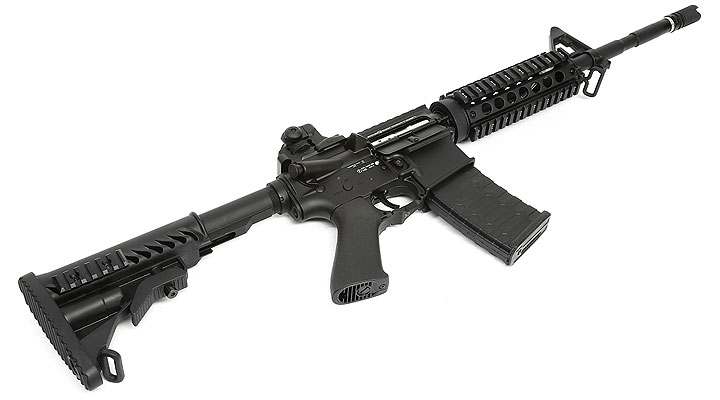 APS M4A1 RIS ASR-Series Vollmetall BlowBack S-AEG 6mm BB schwarz Bild 5