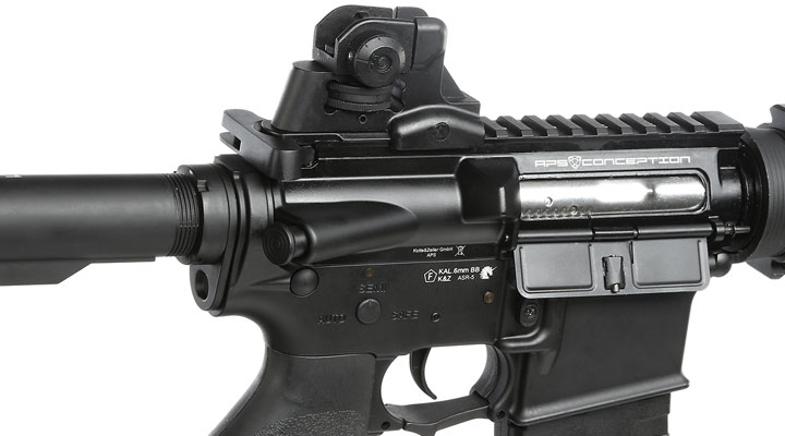 Versandrcklufer APS M4A1 RIS ASR-Series Vollmetall BlowBack S-AEG 6mm BB schwarz Bild 8