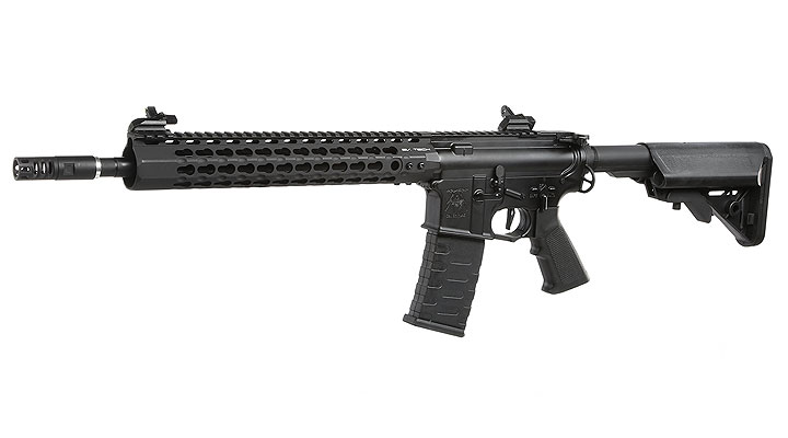 Versandrcklufer APS M4 12,5 Zoll KeyMod Spyder ASR-Series Vollmetall BlowBack S-AEG 6mm BB schwarz